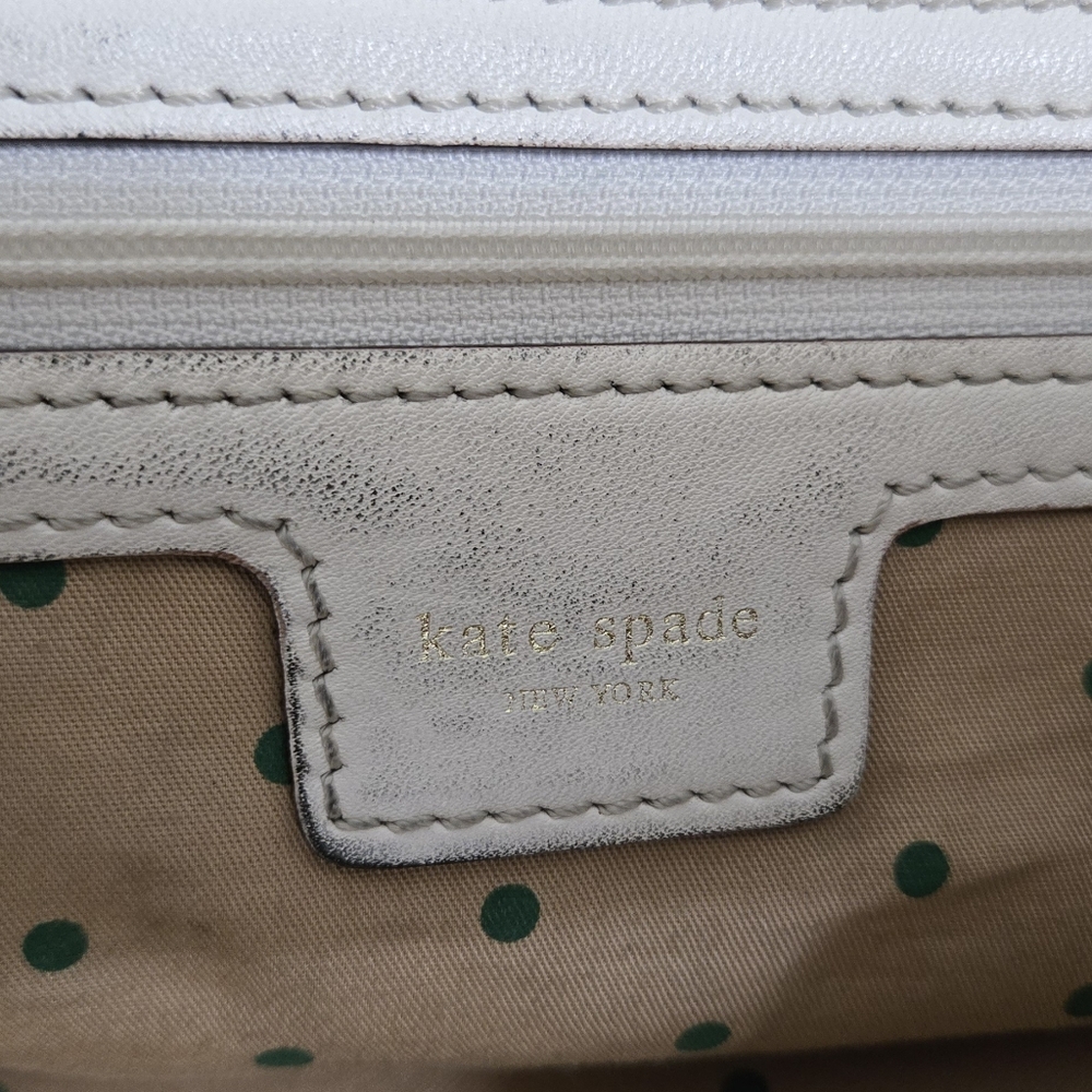 EUC RARE Kate Spade Greta Court Glitter Ina Satchel In Cream - Picture 10 of 12